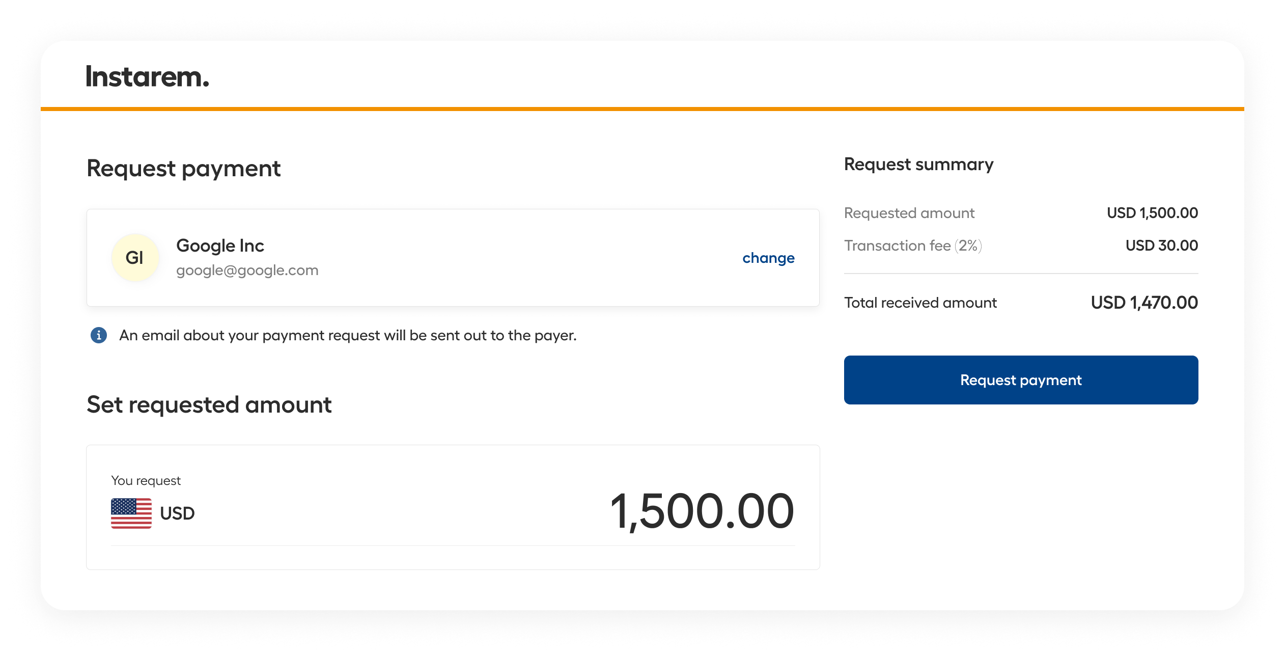 Receive dashboard when logged in - screenshot